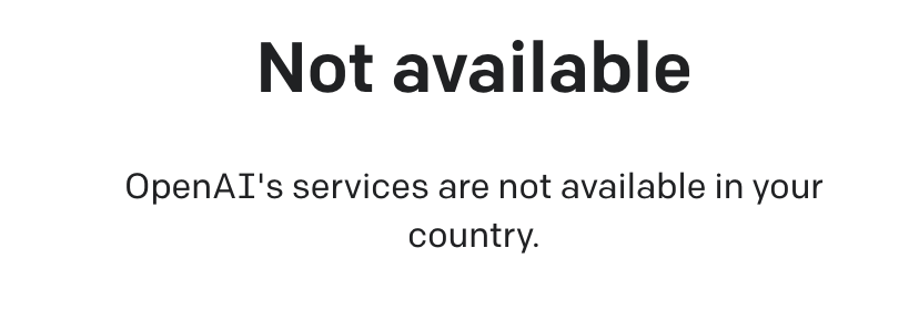 Chatgpt注册不了：Not  available